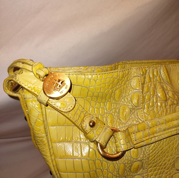 Brahmin Vintage Yellow Handbag NWOT - Picture 4 of 5